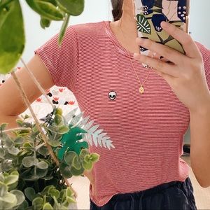 Brandy Melville red alien t shirt